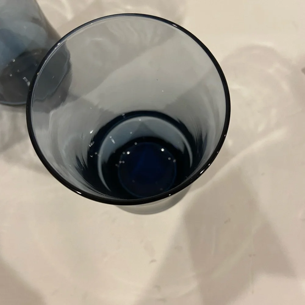 Set of 5 VTG Libbey Apollo Blue MCM Drinking Glasses